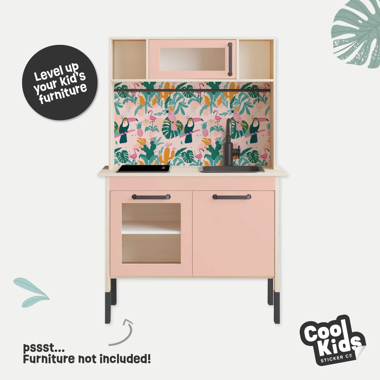 Duktig Kitchen Tropical Paradise - Pink Base Decals