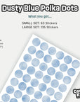 Dusty Blue Polka Dot Wall Decal - Decals - Polka Dots