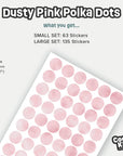 Dusty Pink Polka Dot Wall Decal - Decals - Polka Dots