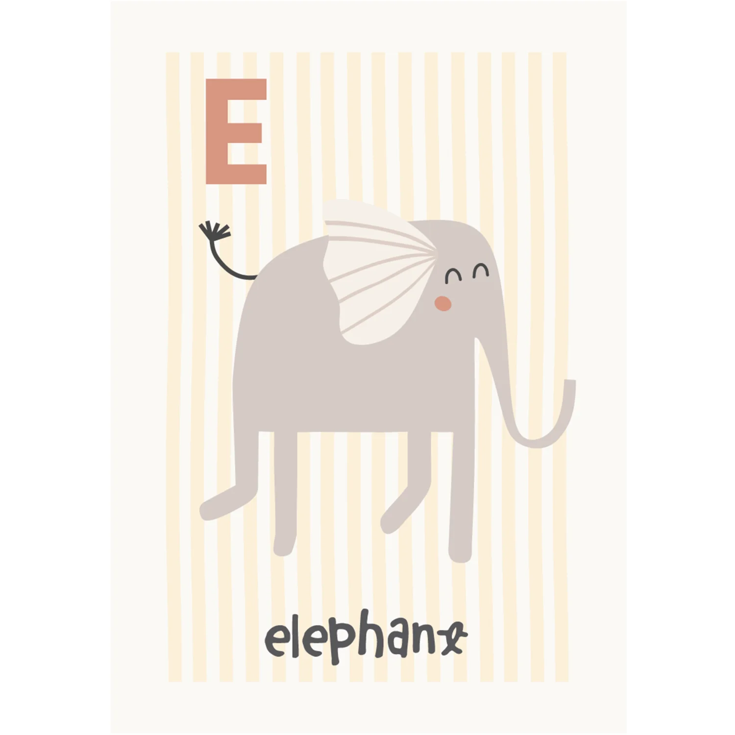 E is for Elephant Print - WP1. Wall Prints