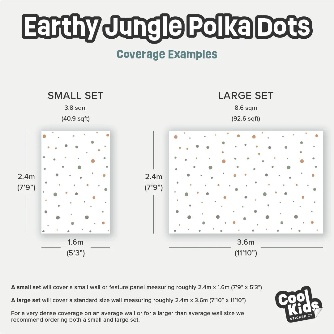 Earthy Jungle Polka Dot Wall Decal - Decals - Polka Dots