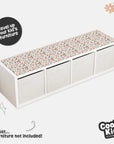 Kallax Shelf Elegant Florals Decal - Furniture Decals