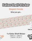 Kallax Shelf Elegant Florals Decal - Furniture Decals