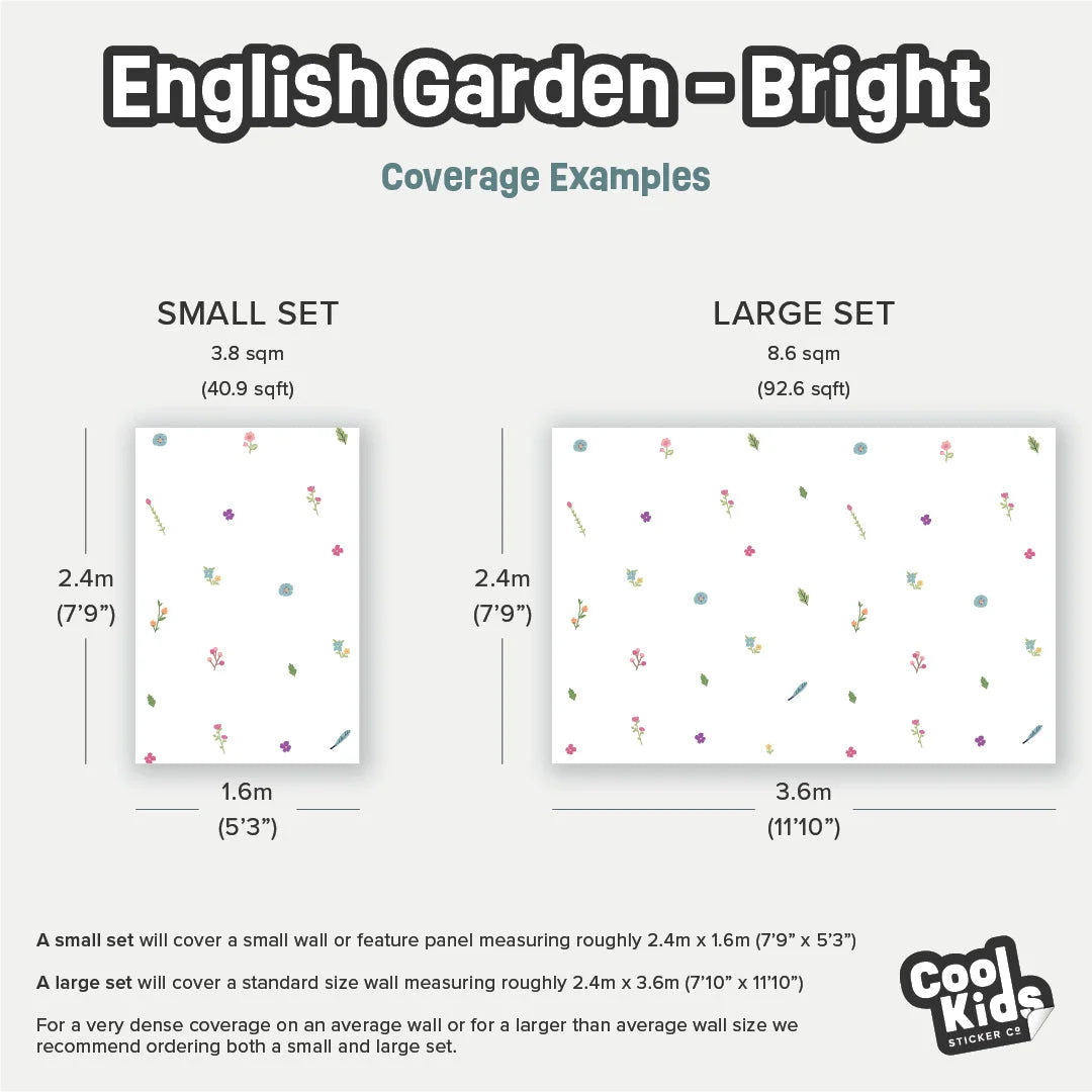 English Garden Bright Wall Decals - Decals - Florals