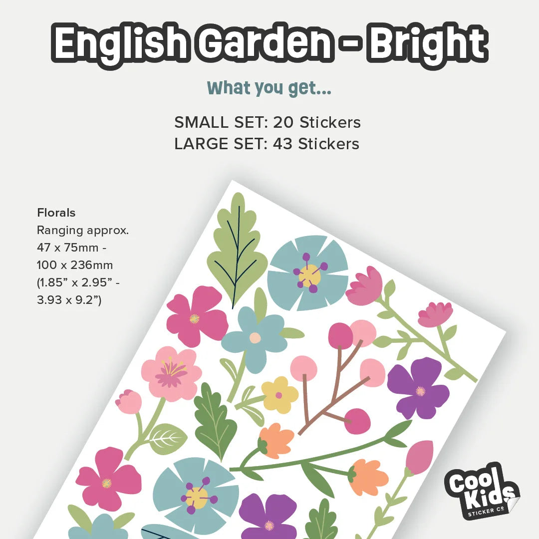 English Garden Bright Wall Decals - Decals - Florals