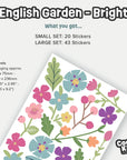 English Garden Bright Wall Decals - Decals - Florals