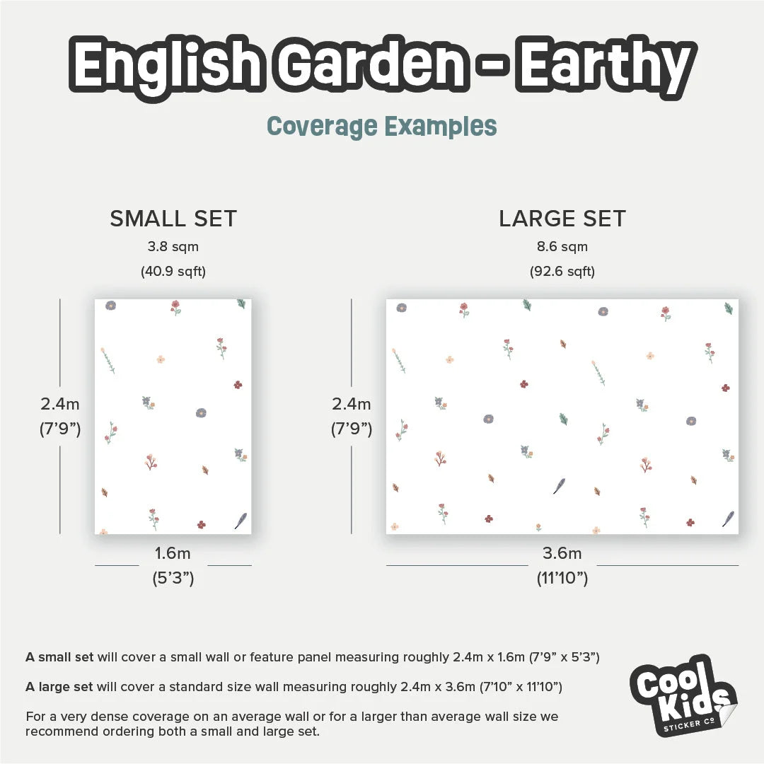 English Garden Earthy Wall Decals - Decals - Florals