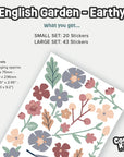 English Garden Earthy Wall Decals - Decals - Florals