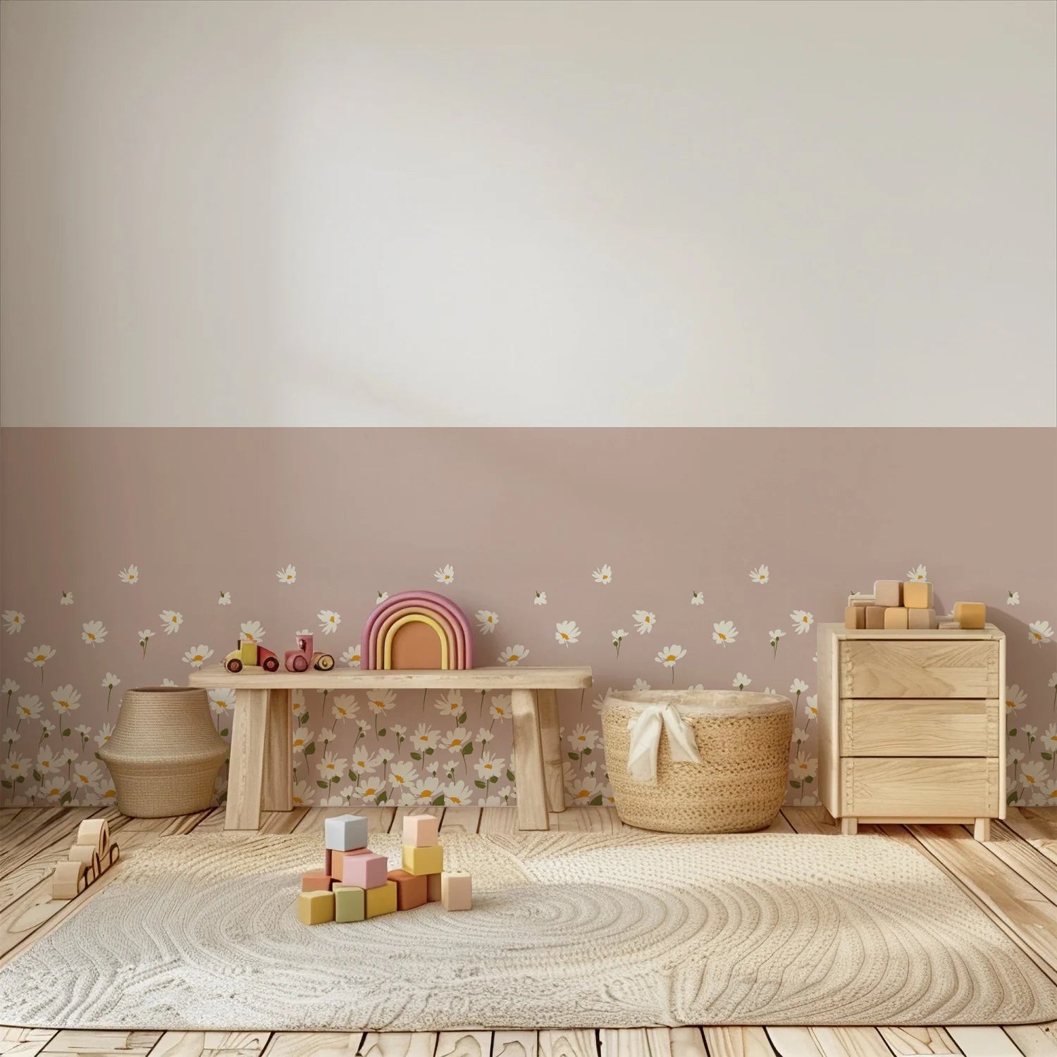 Falling Daisy Wall Panels - Blush - DW11.