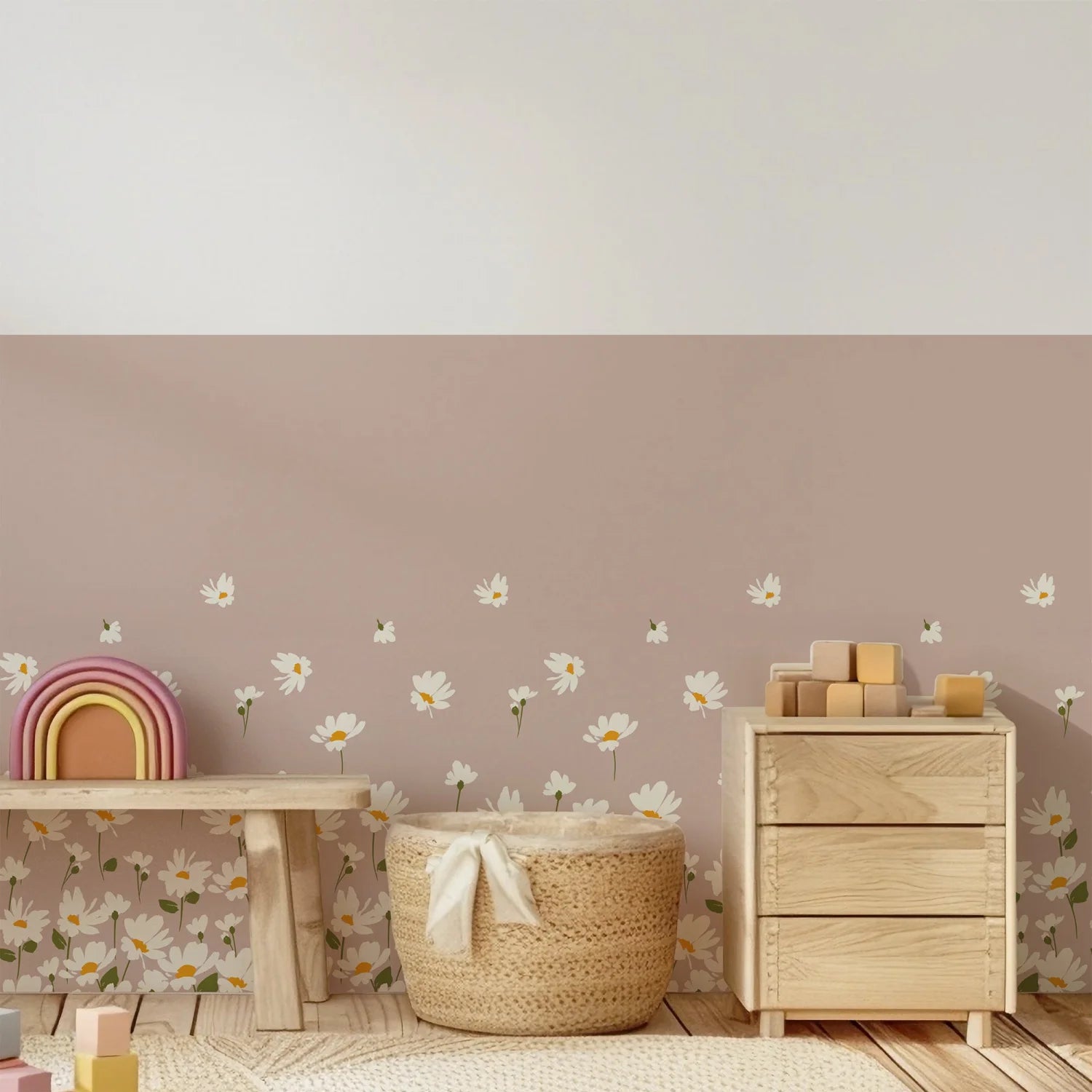 Falling Daisy Wall Panels - Blush - DW11.