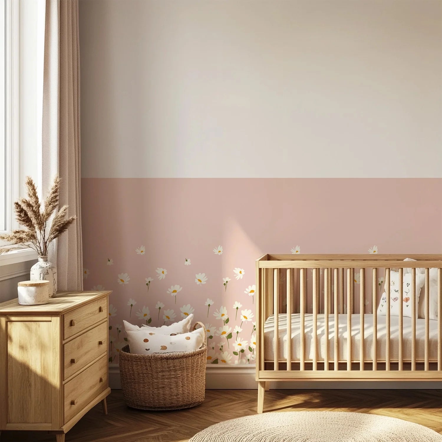 Falling Daisy Wall Panels - Pink - DW11.