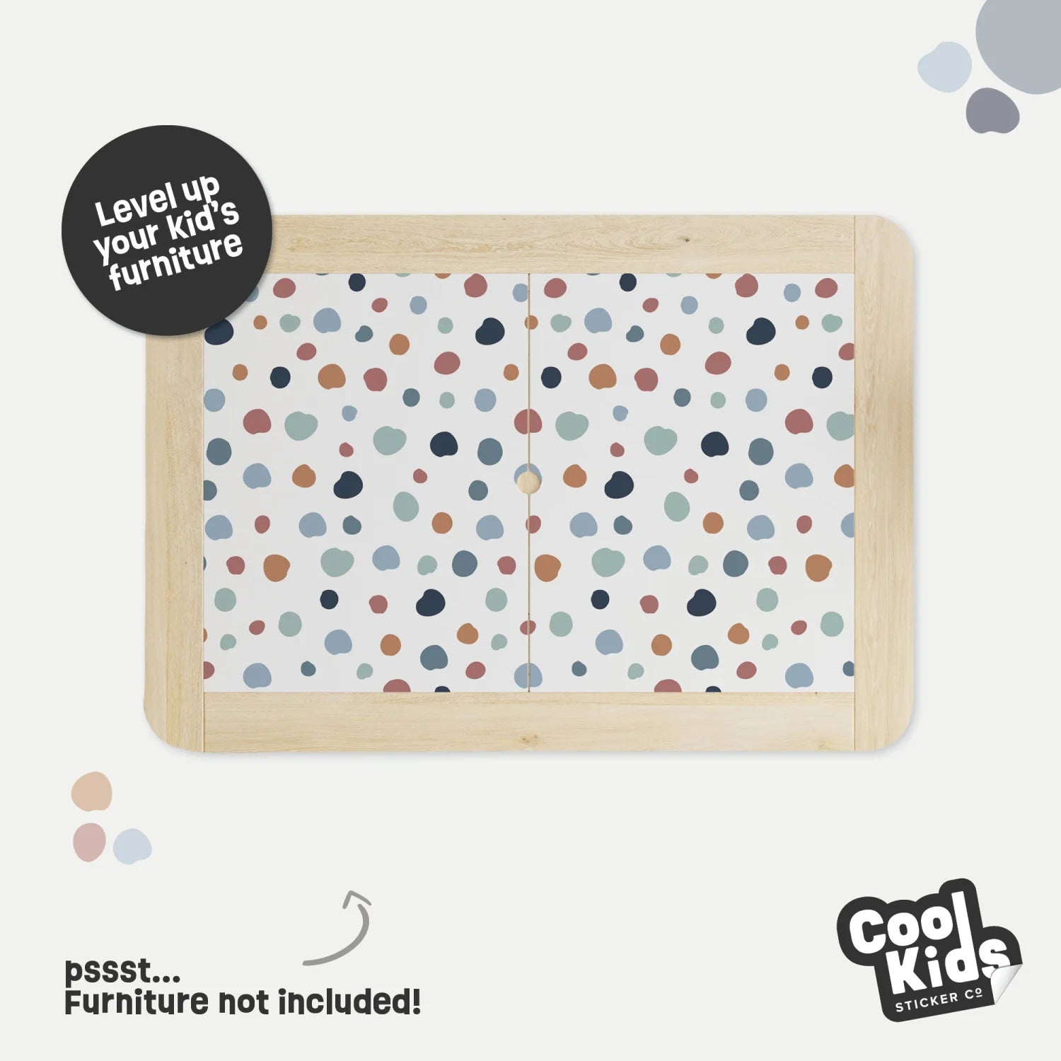 Flisat Table Abstract Dots Warm Decal - Furniture Decals