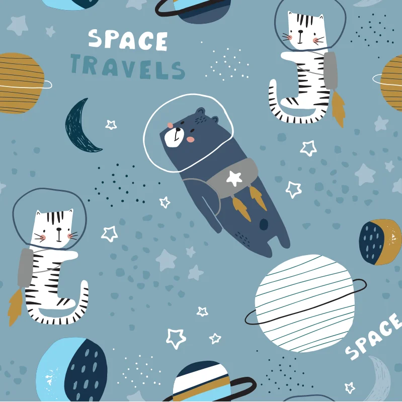 Flisat Table Animals In Space Decal - Furniture Decals