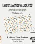 Flisat Table Animals On Safari Decal - Furniture Decals