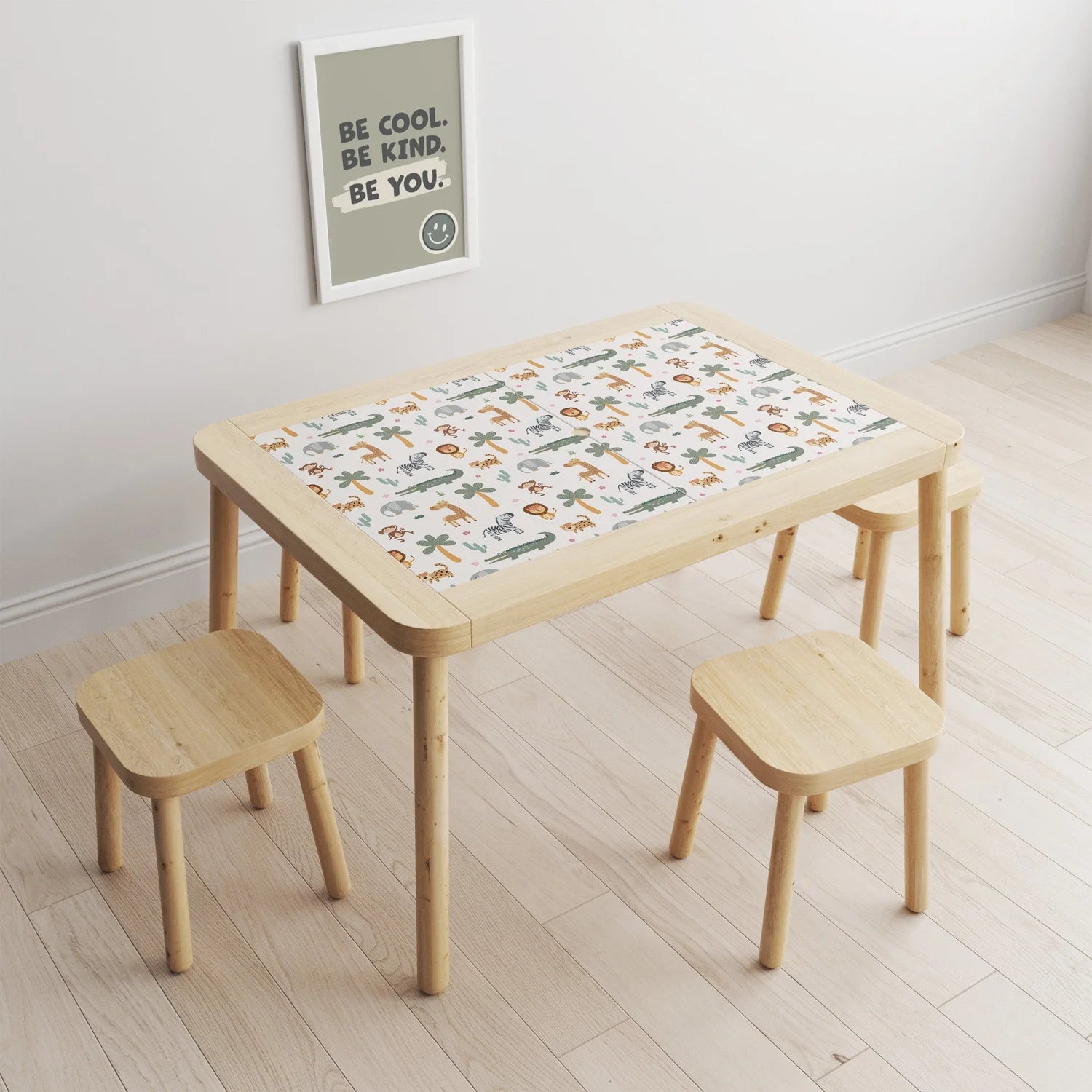 Flisat Table Animals On Safari Decal - Furniture Decals