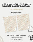 Flisat Table Arcs Neutral Decal - Furniture Decals - Flisat