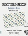 Flisat Table Checkers Blue Decal - Furniture Decals