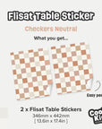 Flisat Table Checkers Neutral Decal - Furniture Decals