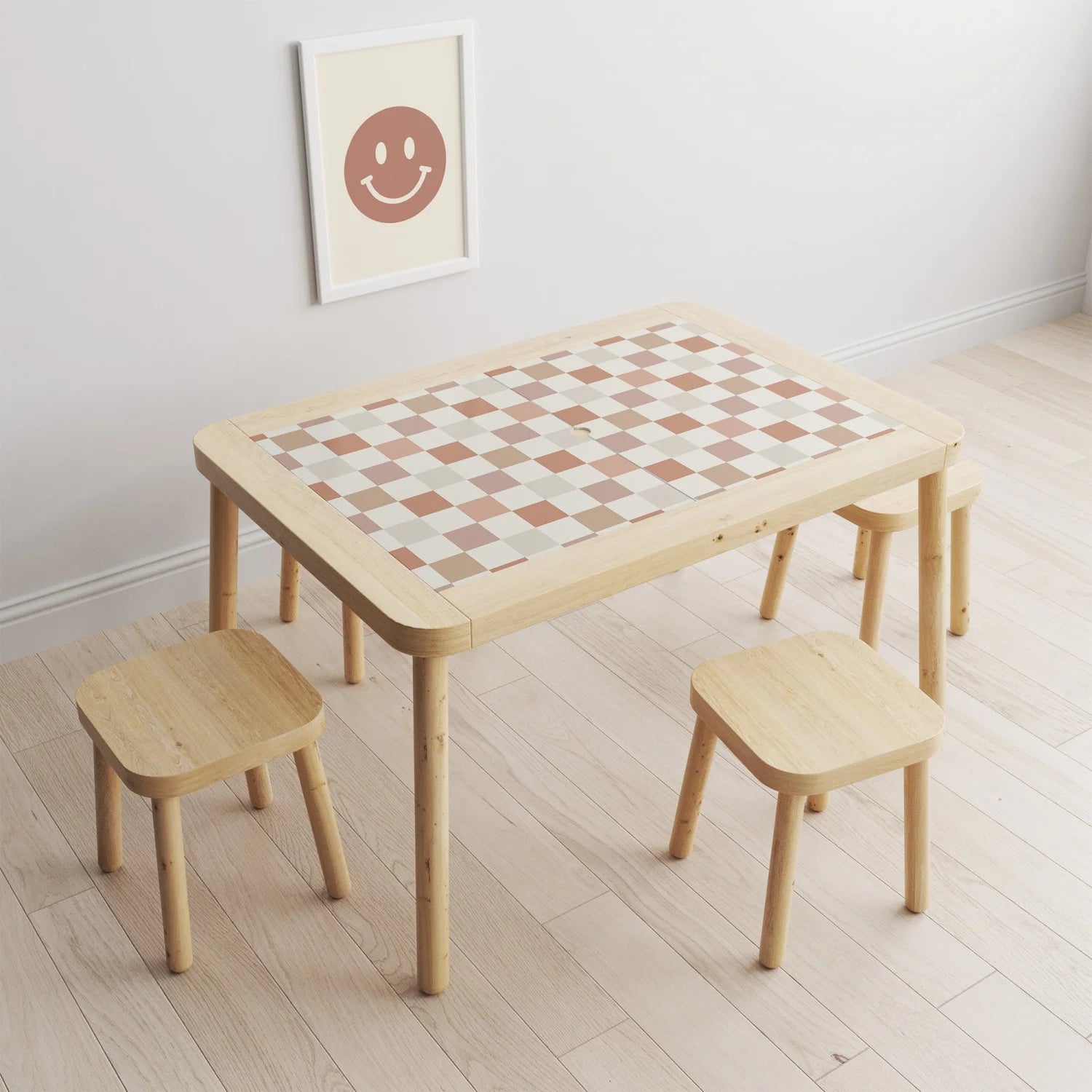 Flisat Table Checkers Neutral Decal - Furniture Decals