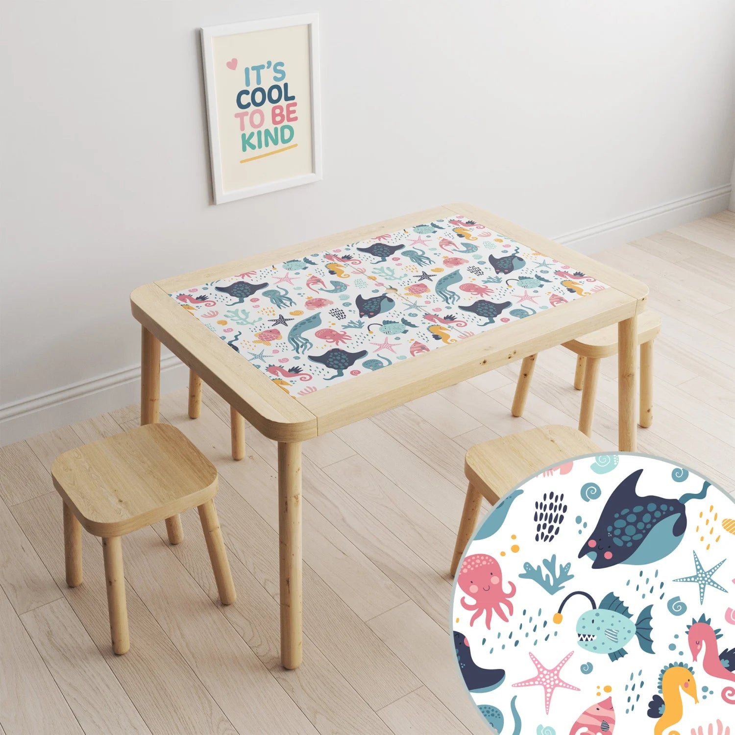 Flisat Table Cheerful Sea Creatures Decal DF3.