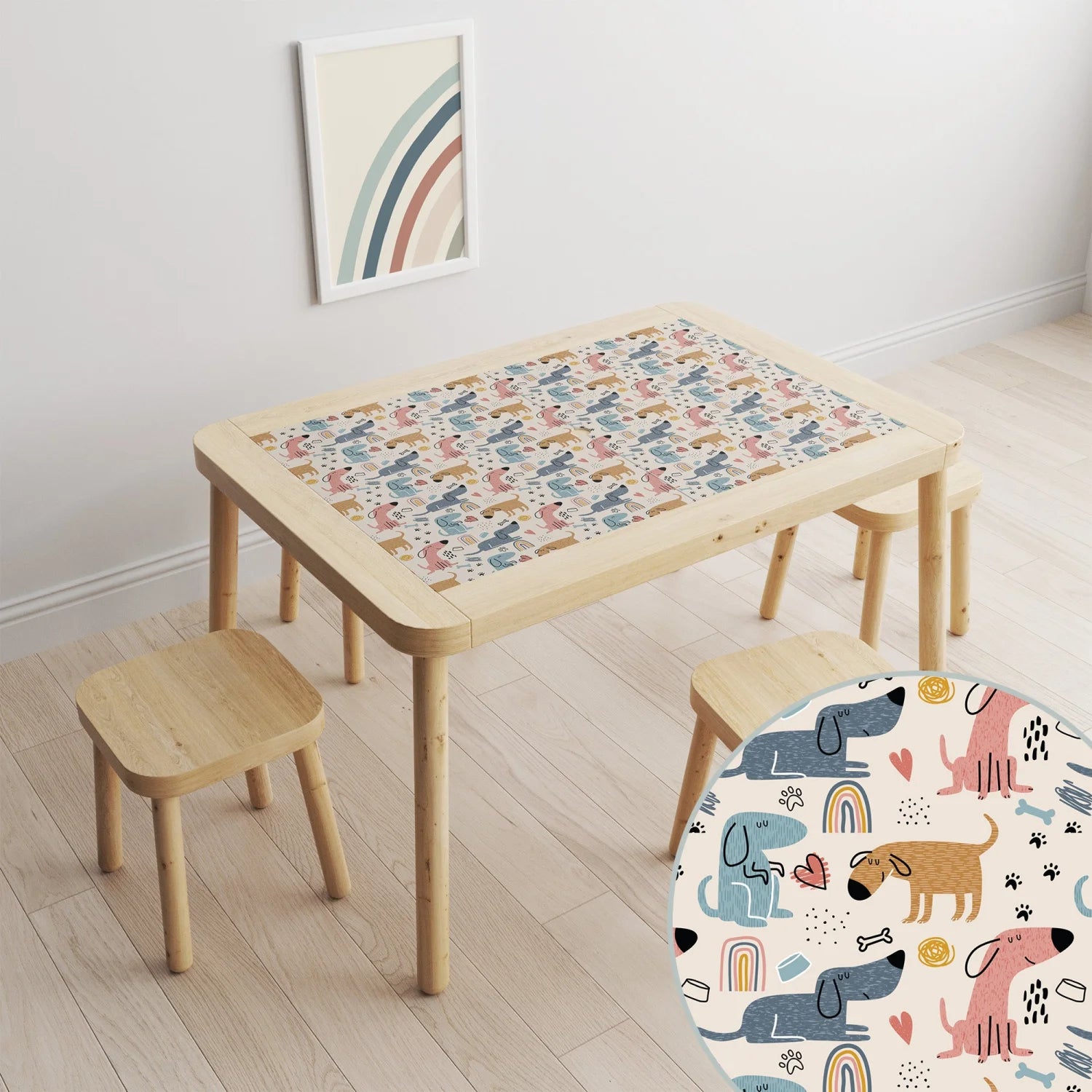 Flisat Table Dogs and Paws Decal DF3.