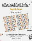 Flisat Table Dogs and Paws Decal - Furniture Decals