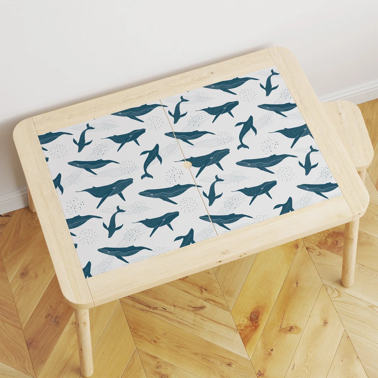 Flisat Table Dreamy Whales Decal - Furniture Decals