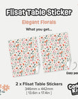 Flisat Table Elegant Florals Decal - Furniture Decals