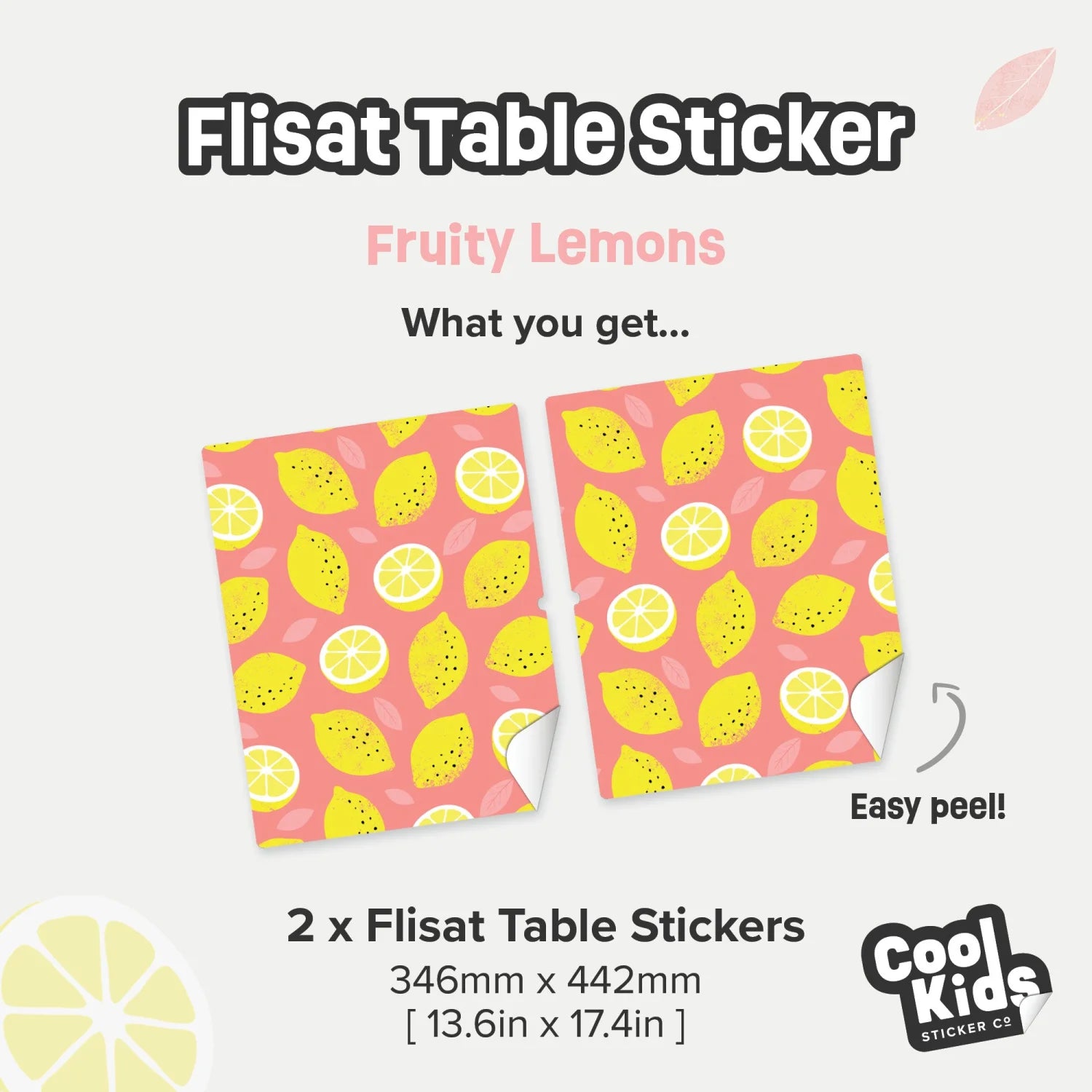 Flisat Table Fruity Lemons Decal - Furniture Decals