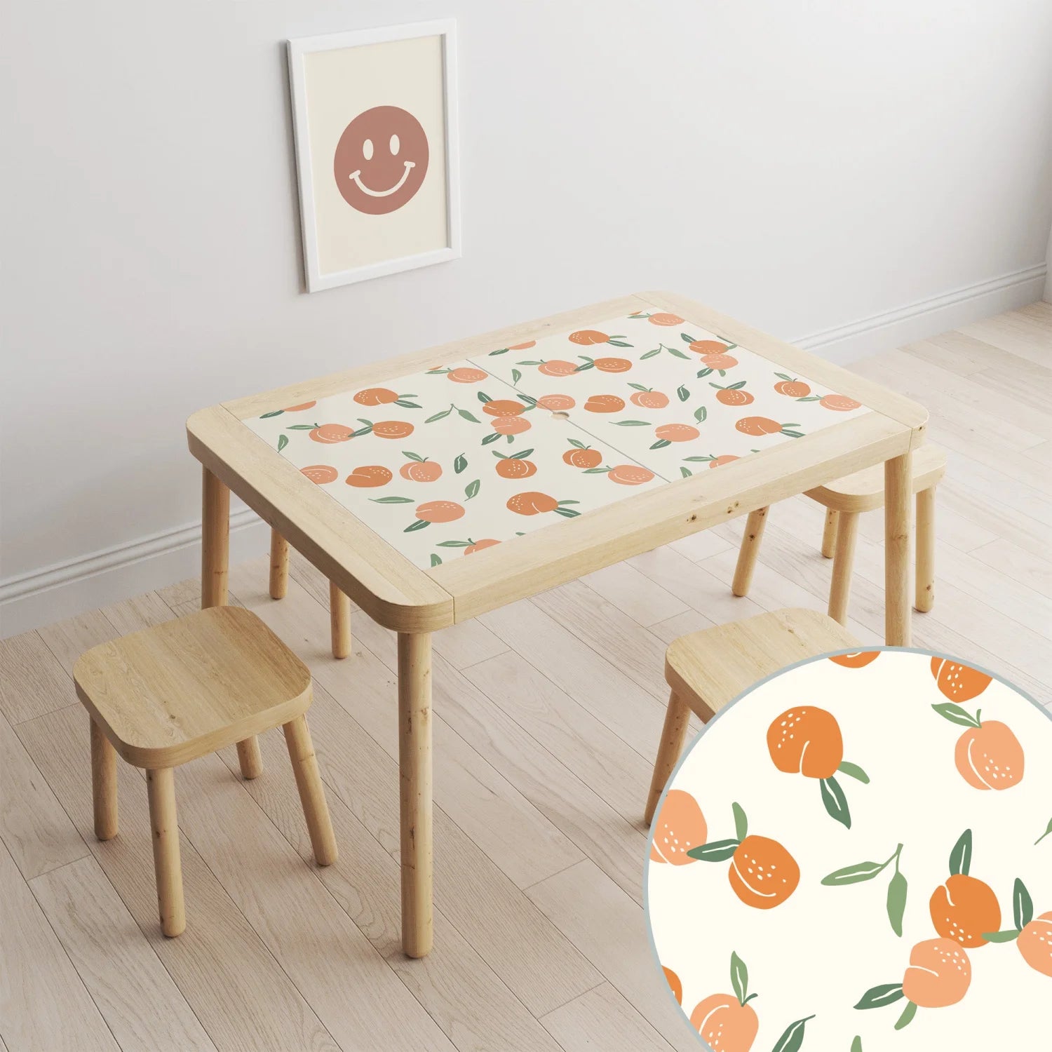 Flisat Table Fruity Peaches Decal DF3.