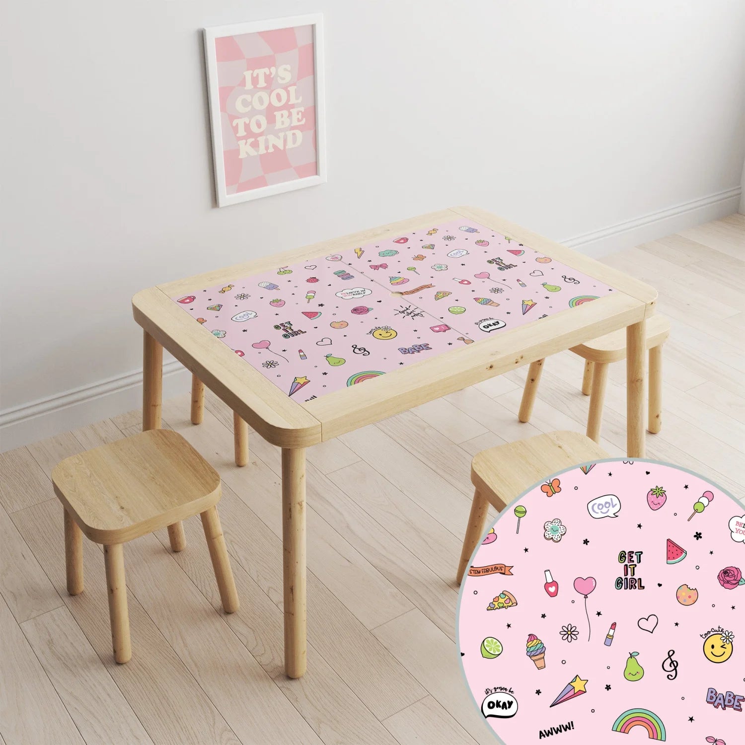 Flisat Table Girl Power Vibes Decal DF3.