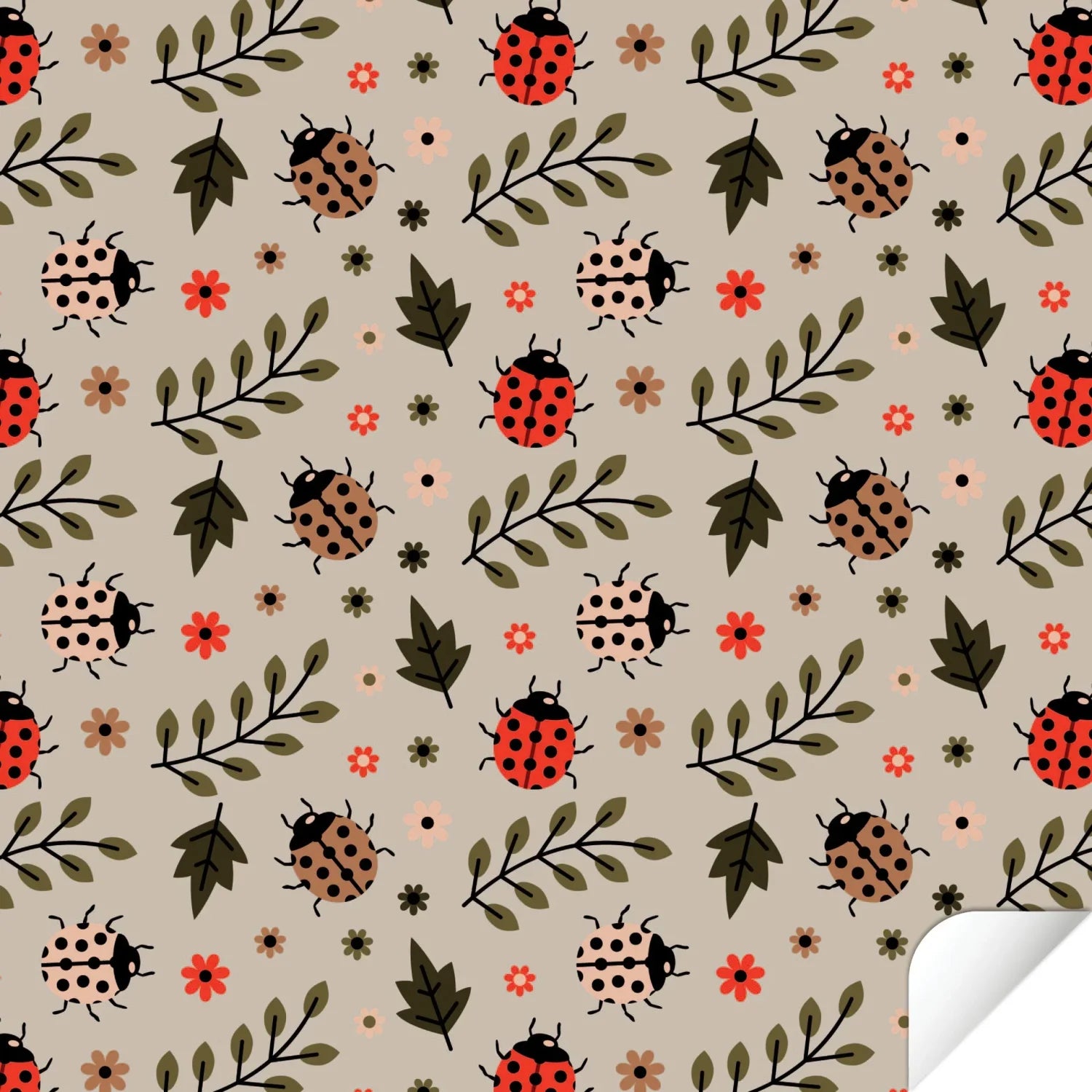 Flisat Table Leafy Ladybirds Decal - Furniture Decals