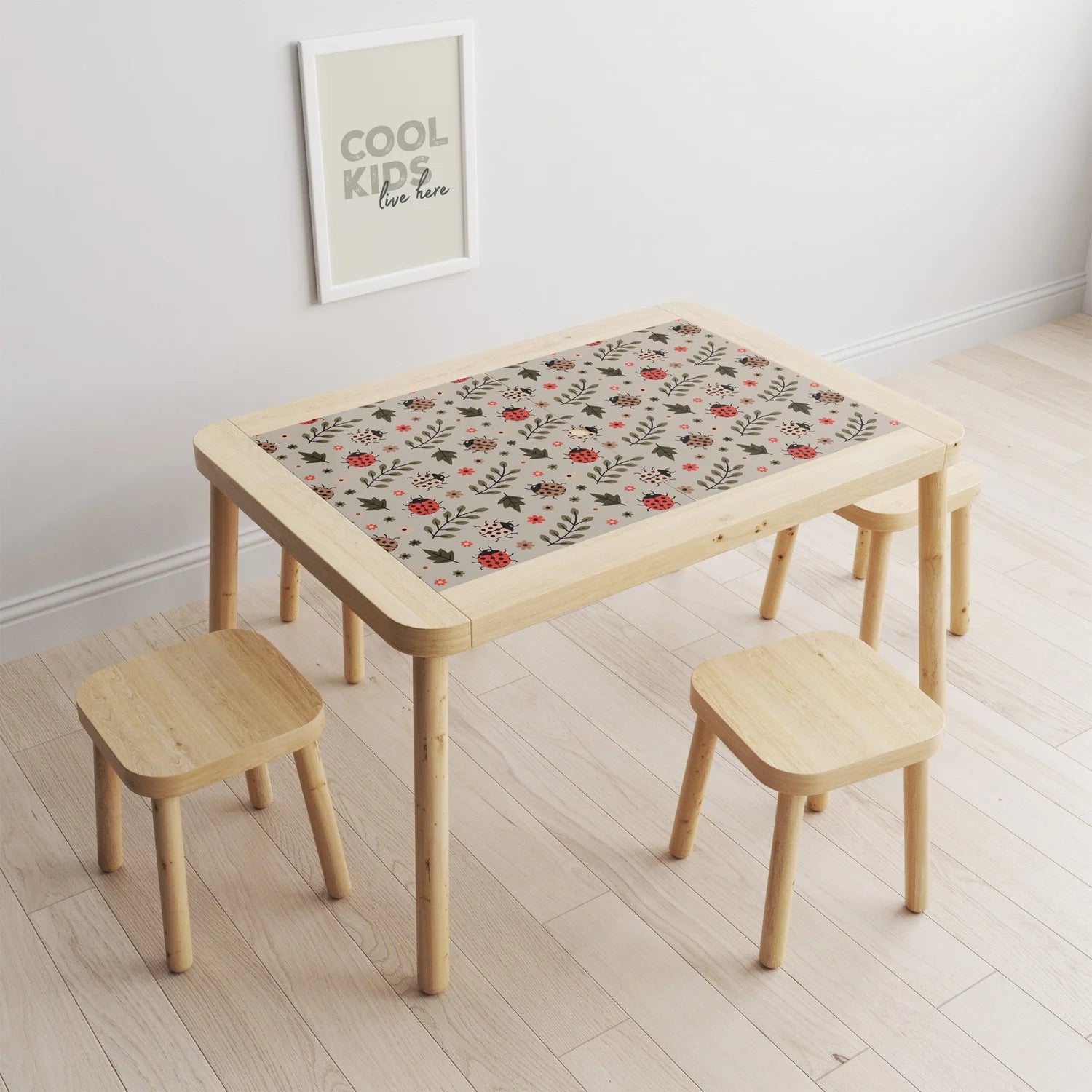 Flisat Table Leafy Ladybirds Decal - Furniture Decals