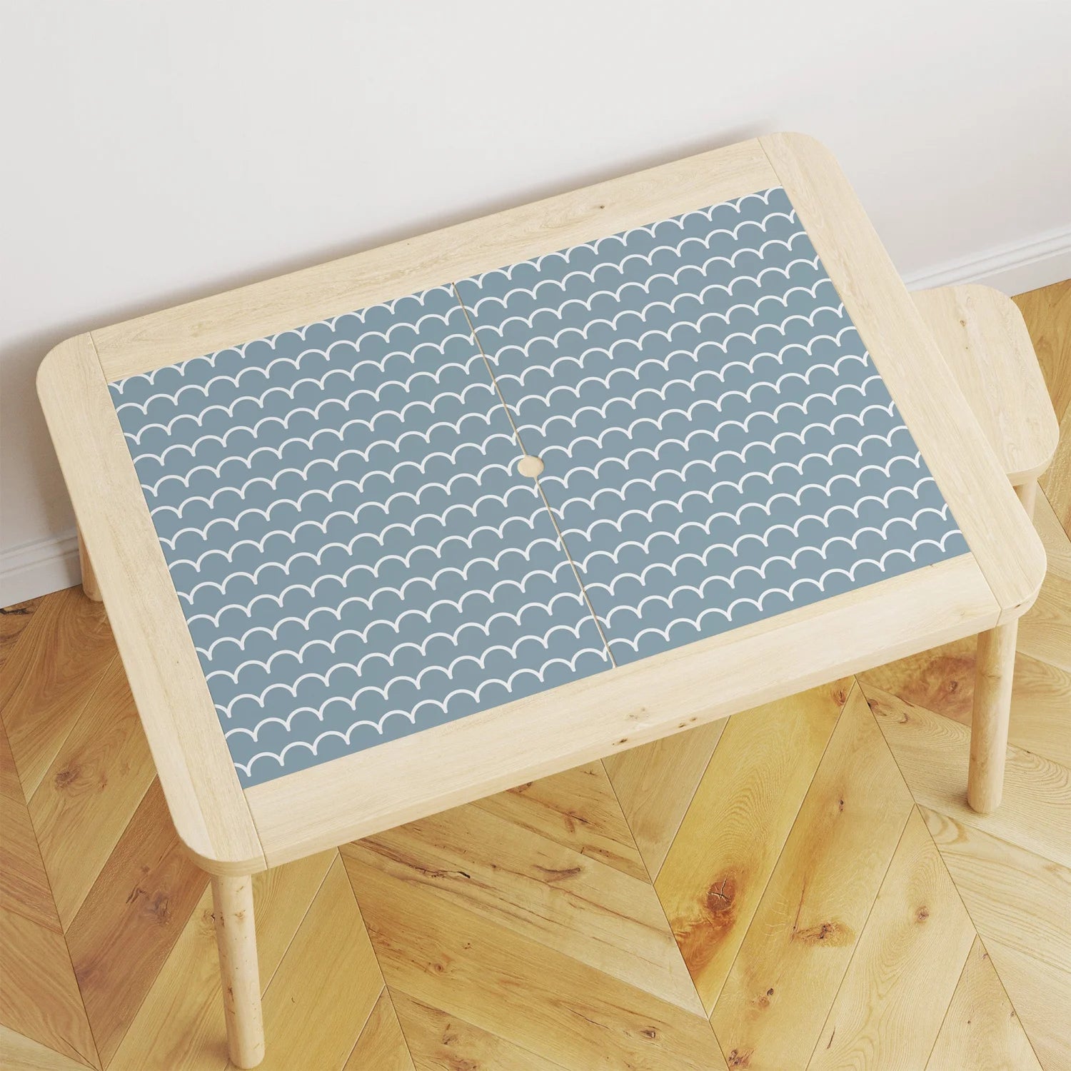 Flisat Table Scallops Blue Decal - Furniture Decals