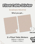 Flisat Table Scallops Neutral Decal - Furniture Decals