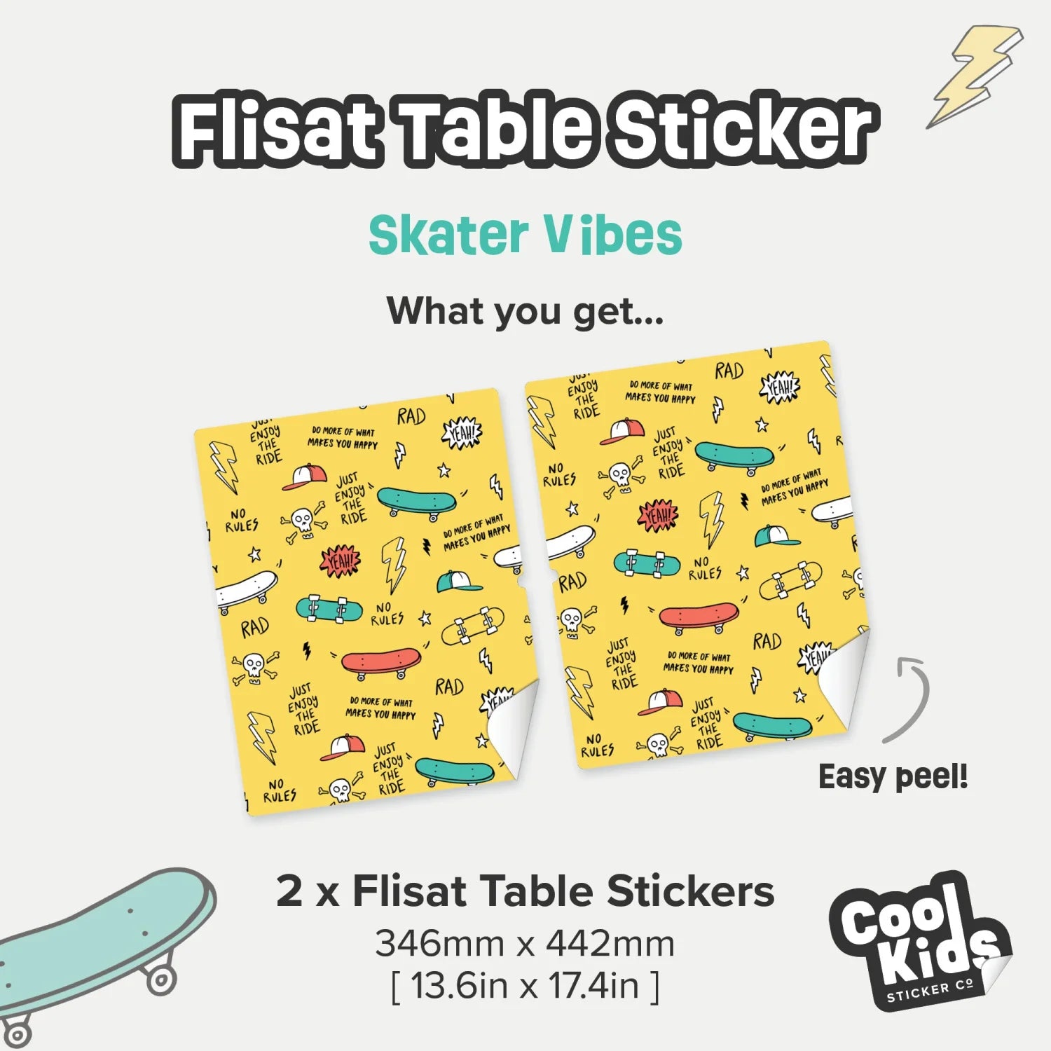 Flisat Table Skater Vibes Decal - Furniture Decals - Flisat