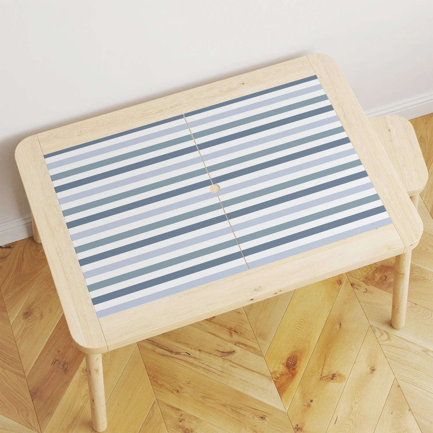 Flisat Table Stripes Blue Decal - Furniture Decals - Flisat