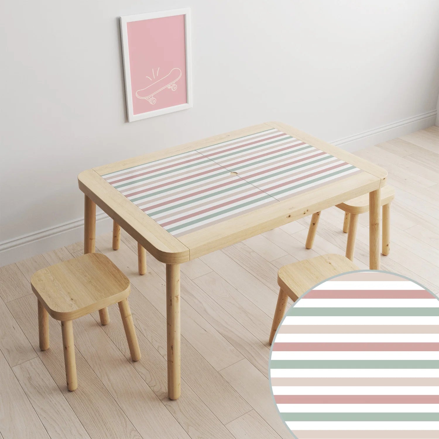 Flisat Table Stripes Decal DF3.