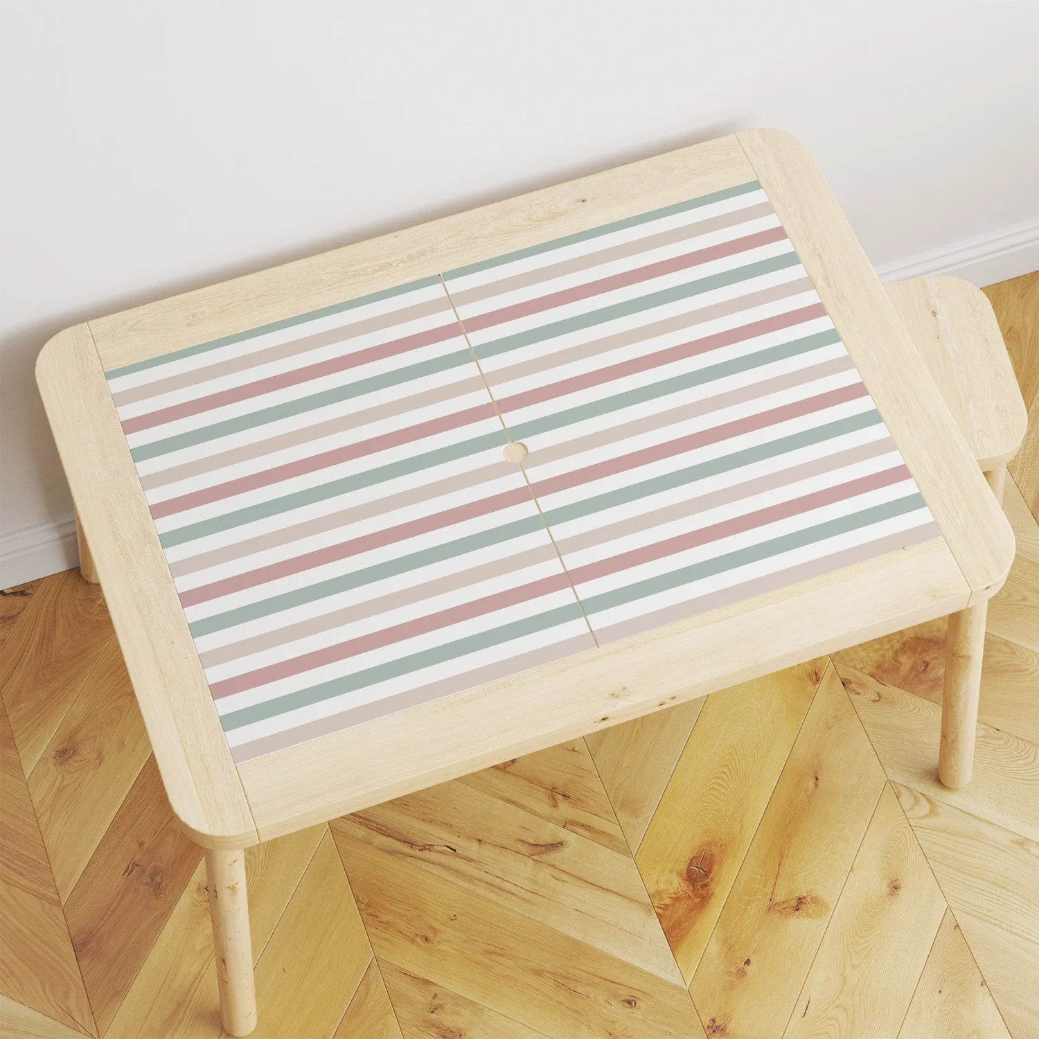 Flisat Table Stripes Neutral Decal - Furniture Decals