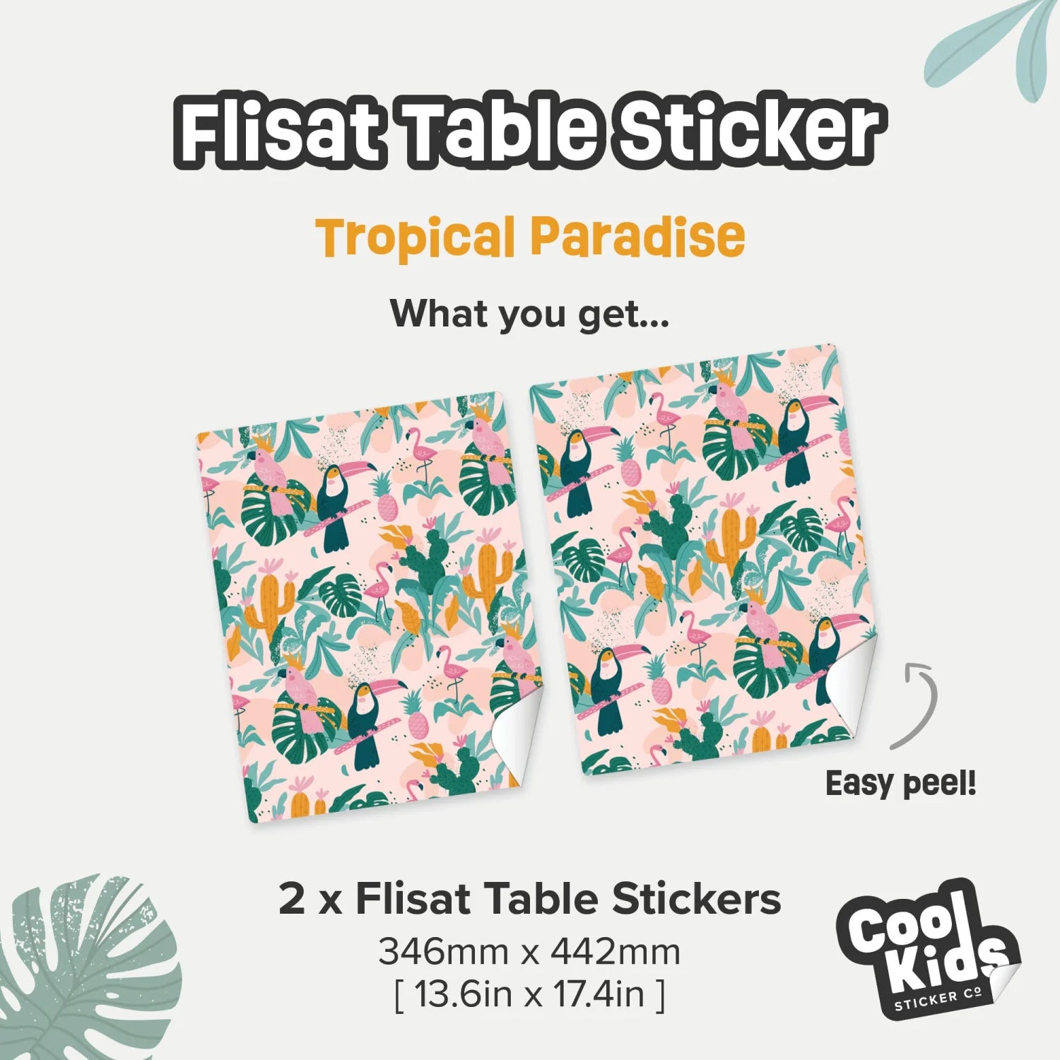 Flisat Table Tropical Paradise Decal - Furniture Decals