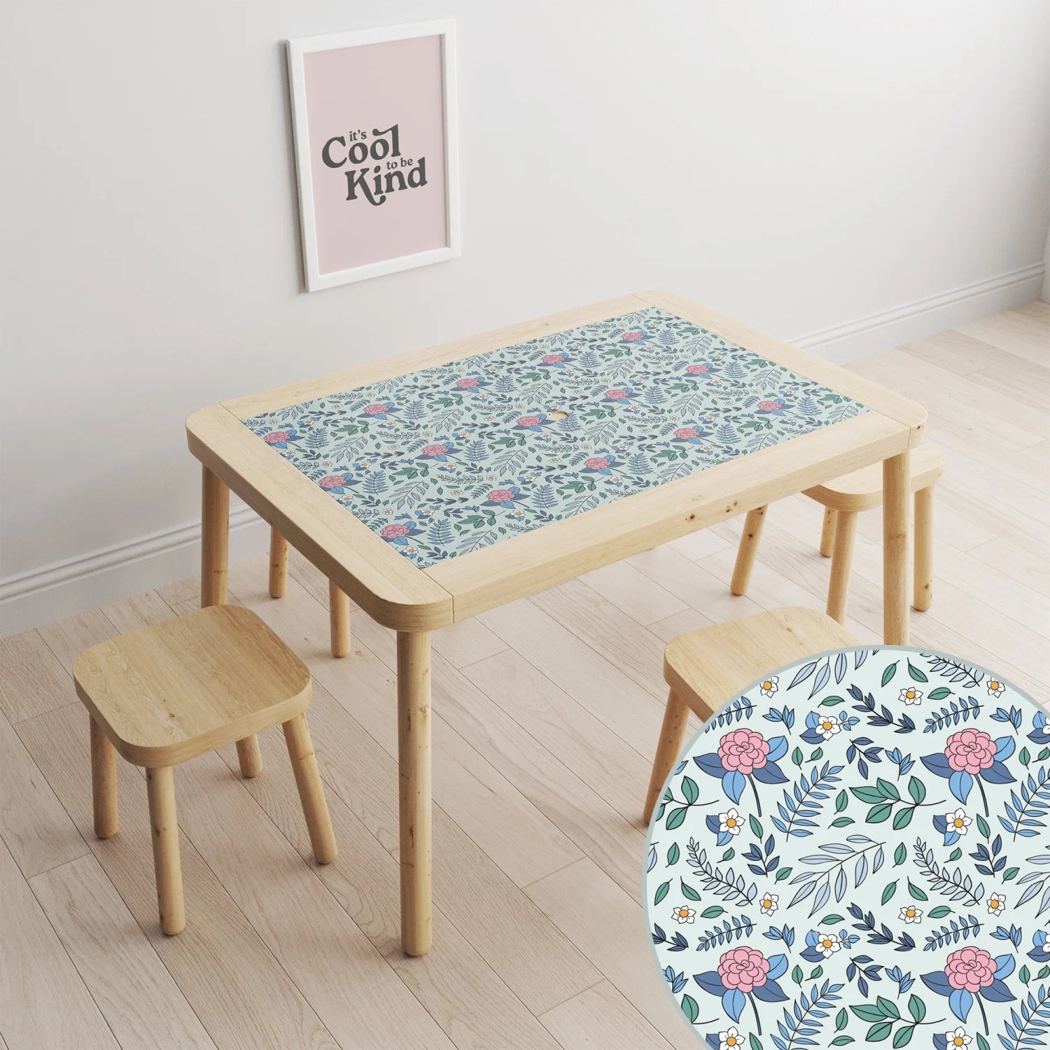 Flisat Table Vintage Florals Decal DF3.
