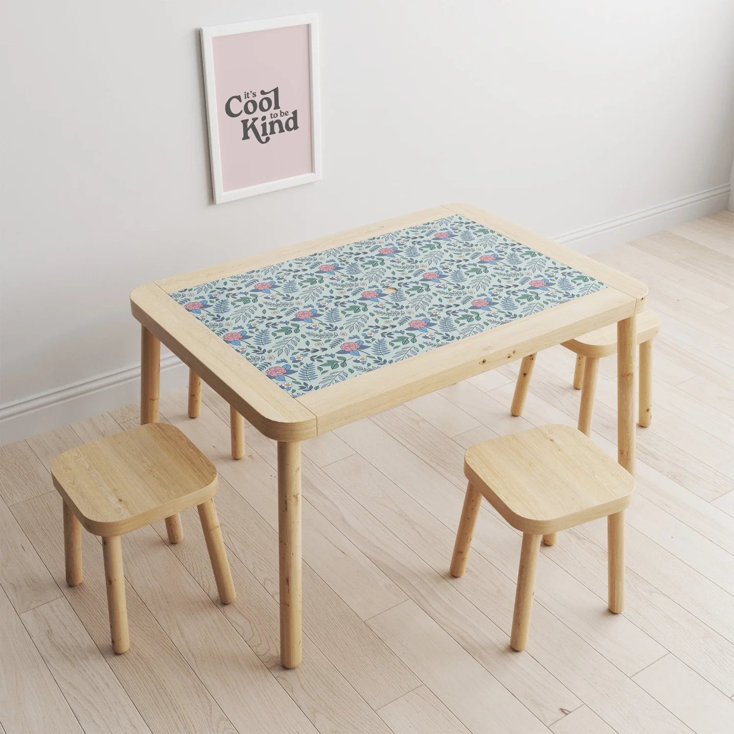 Flisat Table Vintage Florals Decal - Furniture Decals
