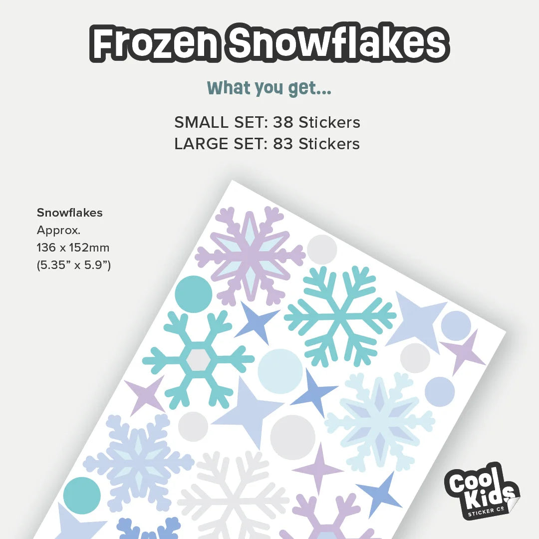 Frozen Snowflakes Wall Decal - Decals - Abstract Shapes