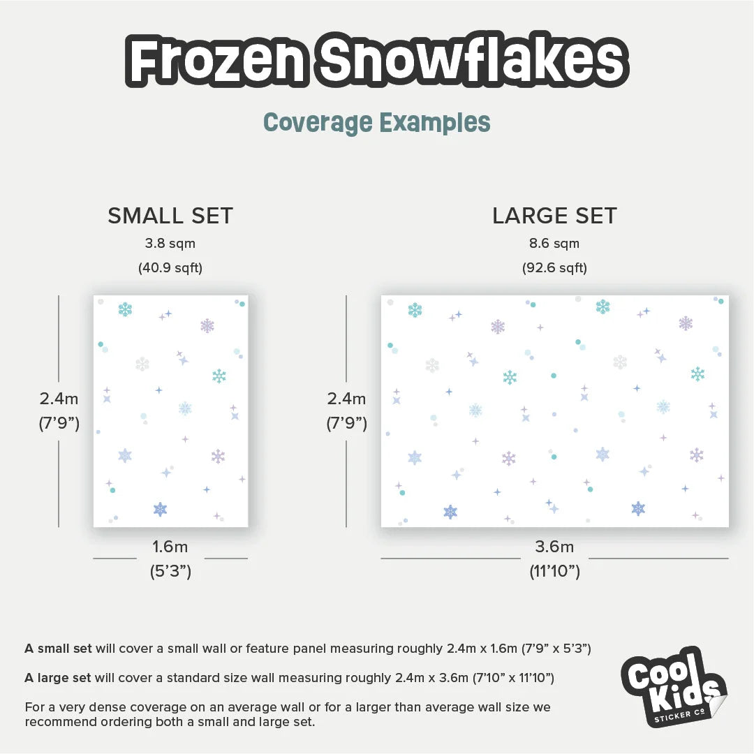 Frozen Snowflakes Wall Decal - Decals - Abstract Shapes