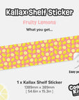 Kallax Shelf Fruity Lemons Decal - Furniture Decals