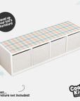 Kallax Shelf Gingham Multi Decal - Furniture Decals