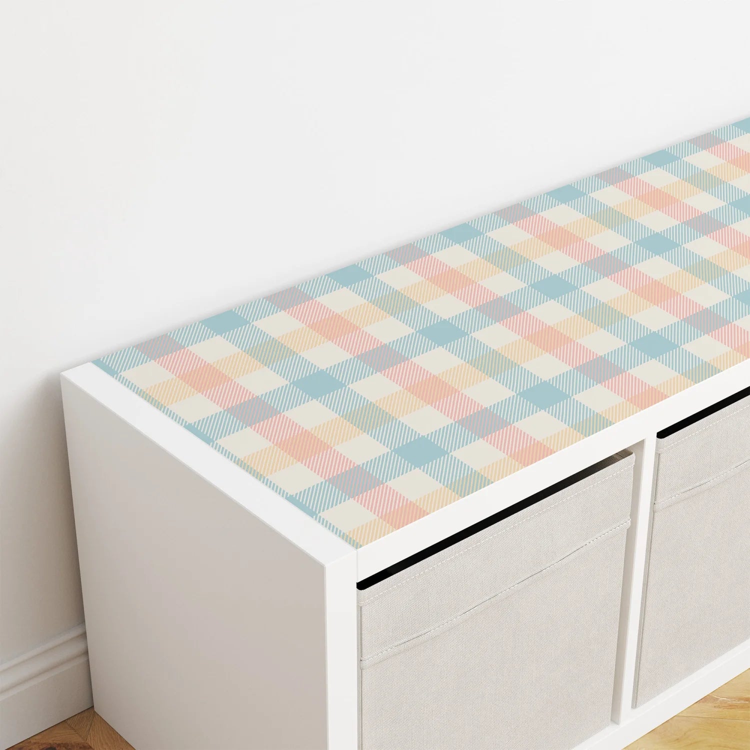 Kallax Shelf Gingham Multi Decal - Furniture Decals