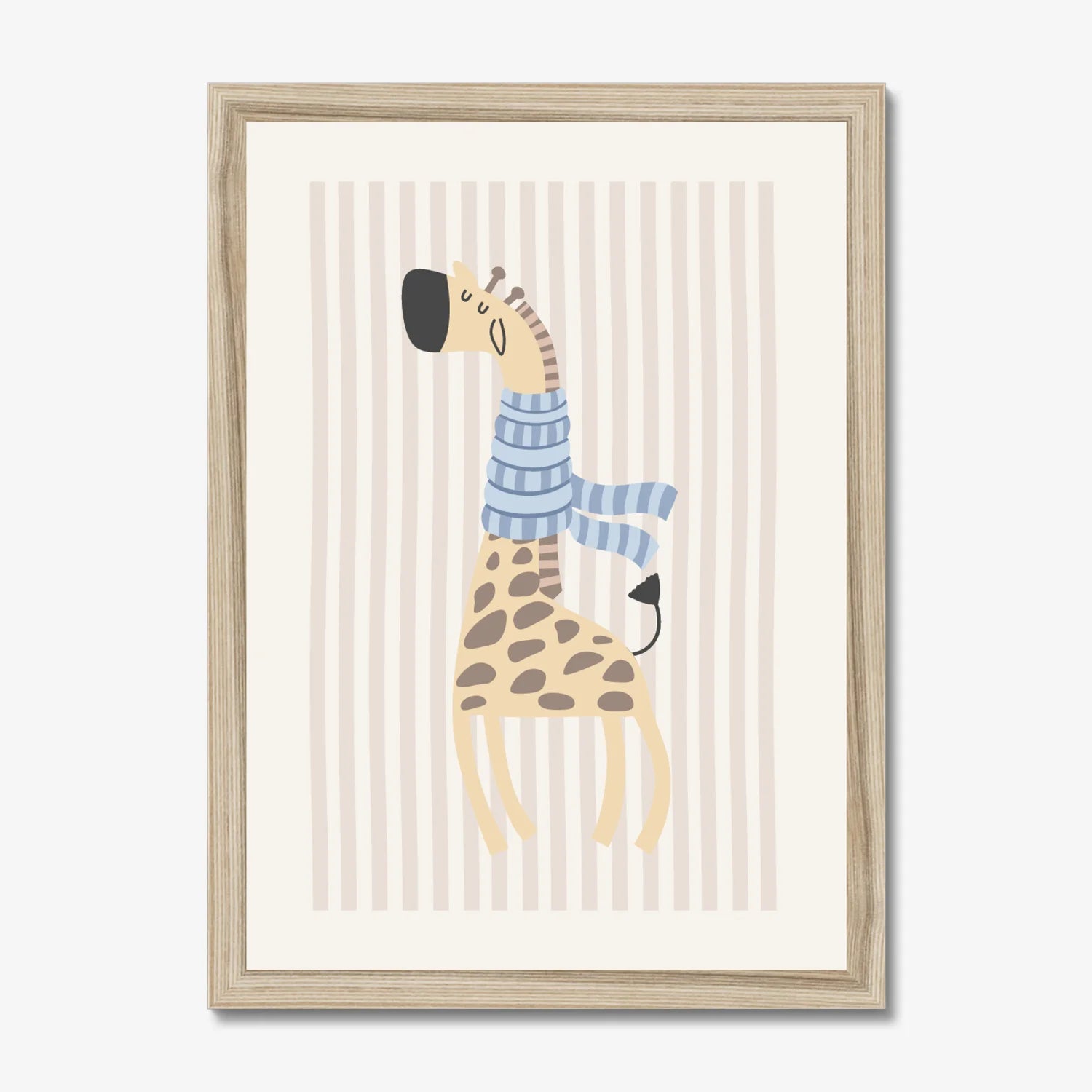 Giraffe &amp; Scarf Print - WP1. Wall Prints