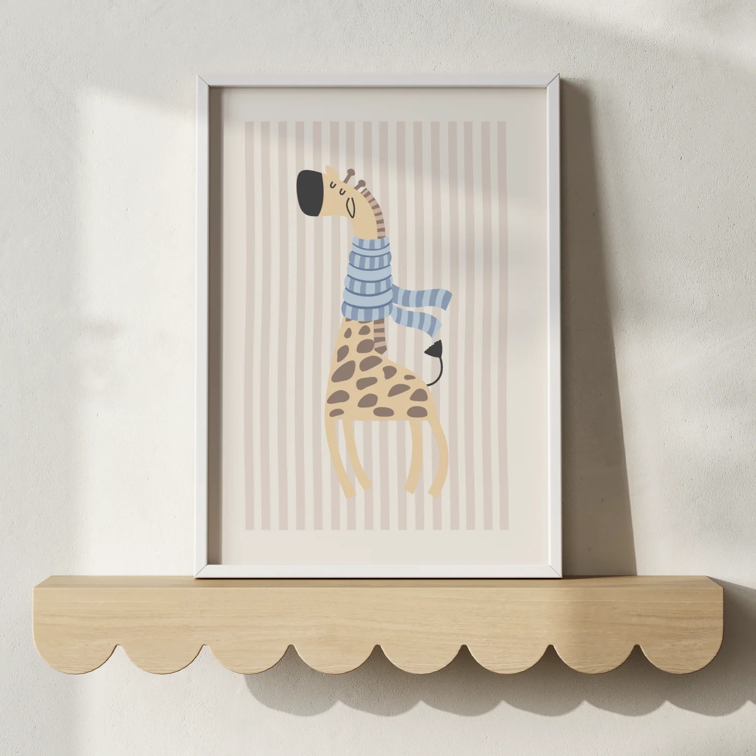 Giraffe & Scarf Print - WP1. Wall Prints