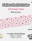 Kallax Shelf Girl Power Vibes Decal - Furniture Decals